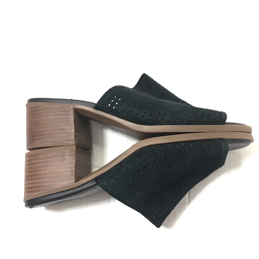 Koolaburra By UGG Raychel Open Toe Suede Mule Black Size 9.5 - Picture 5 of 8